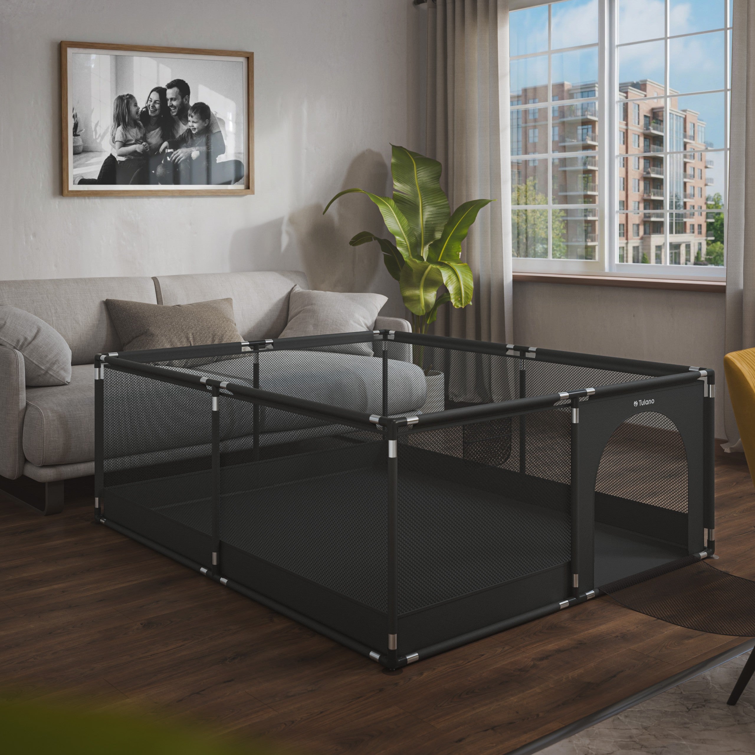 Dětská ohrádka Tulano Cozy 25 Graphite - 150 cm