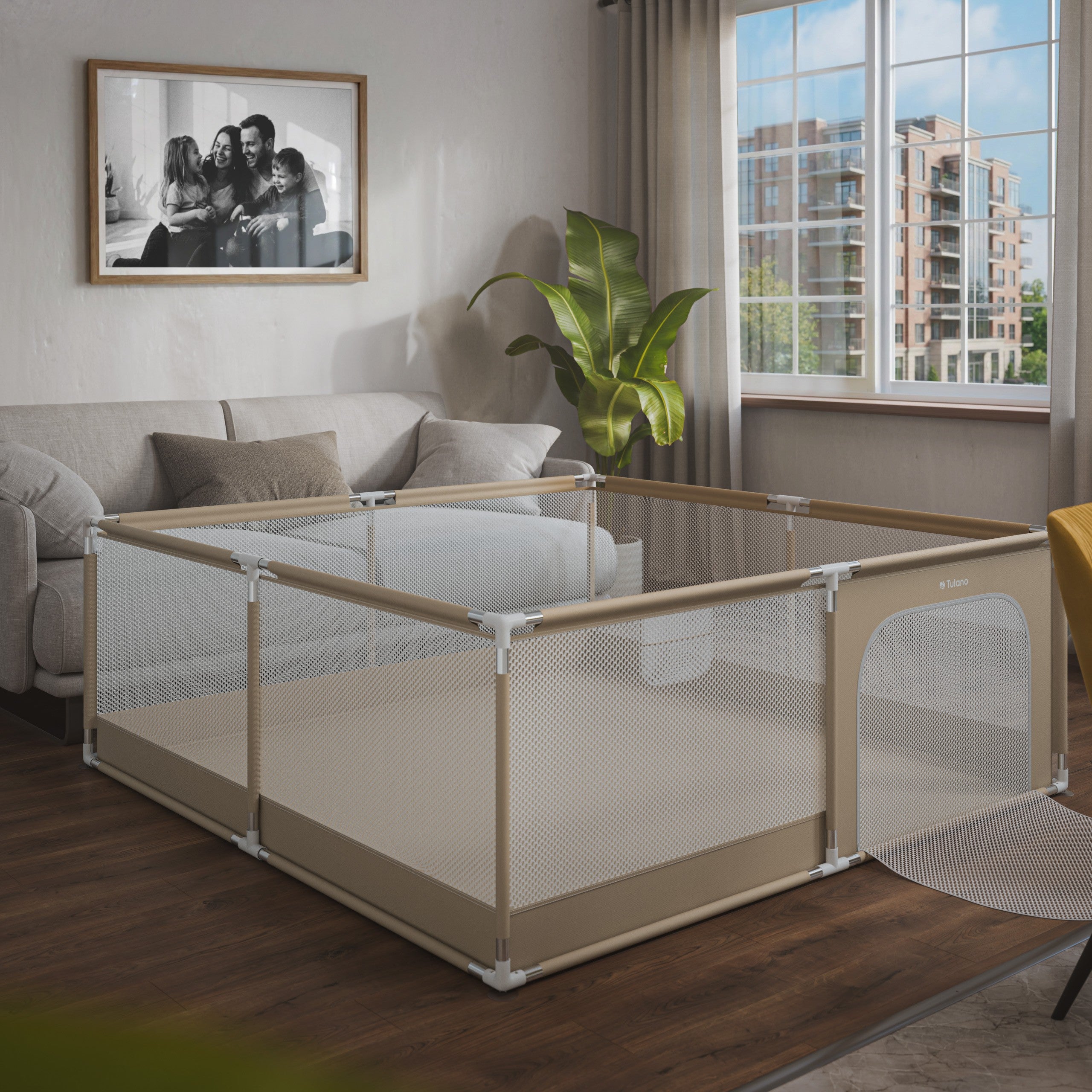 Dětská ohrádka Tulano Cozy 28 Béžová - 200 cm