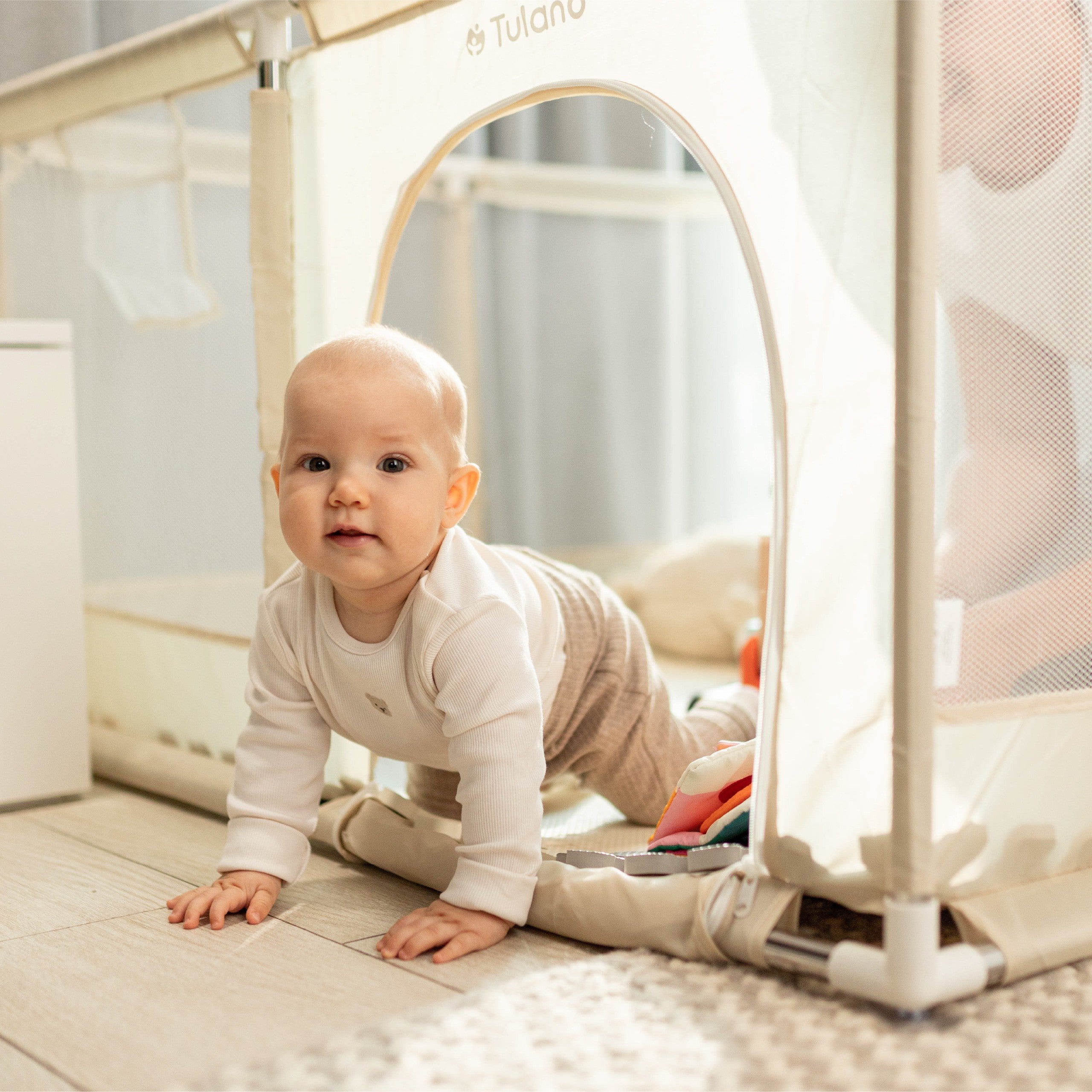 Ohrádka pro děti Tulano Cozy 20 Beige – 130 cm