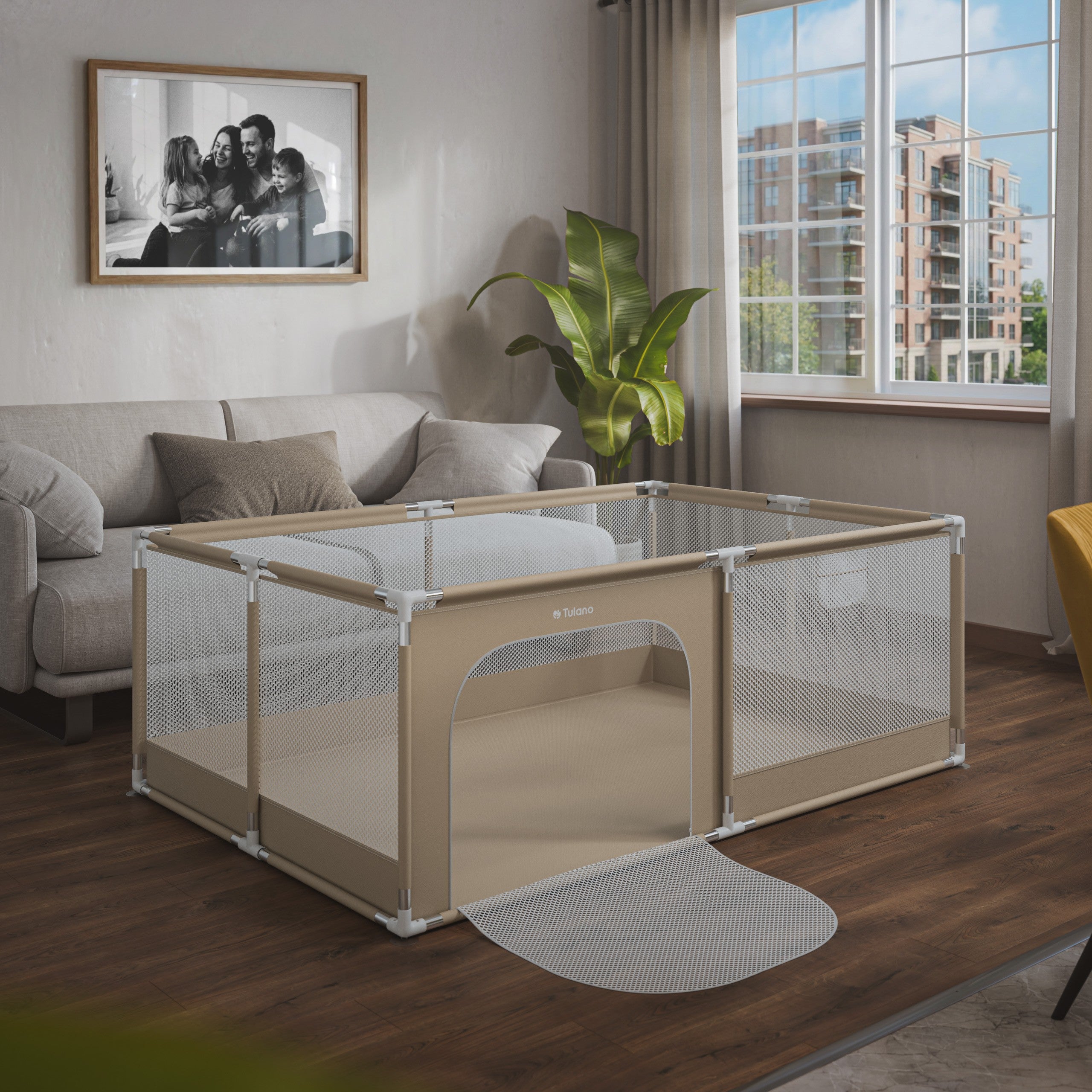 Dětská ohrádka Tulano Cozy 22 Beige – 180 cm